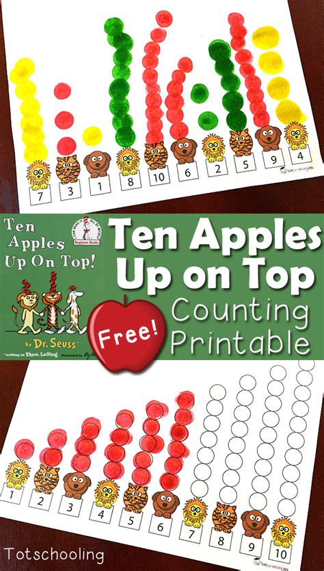 Ten Apples Up On Top Free Printables